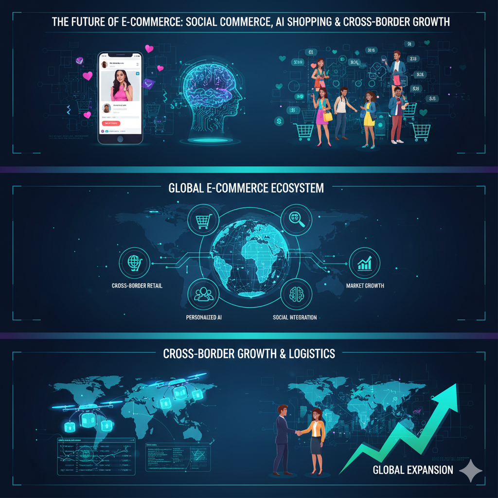 The Future of E-Commerce: Social Commerce, AI Shopping & Cross-Border Growth